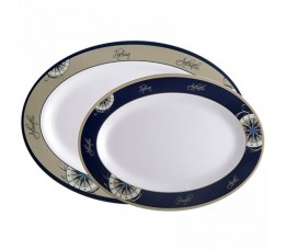 29009 - Oceans Oval Serving Platters - 1 set (2 pcs.)