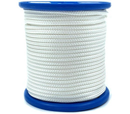 Polyester vlaggenlijn 4mm wit, 50mtr klos