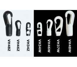 Zwarte patenthaken voor 8mm