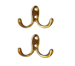 Kapstokhaken 2st. messing