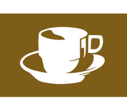 Koffie vlag, bruin 30X45
