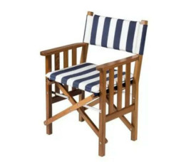 Kussen navy/wit Reg. stoel II
