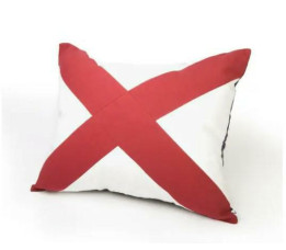 Kussen met signaalvlag V